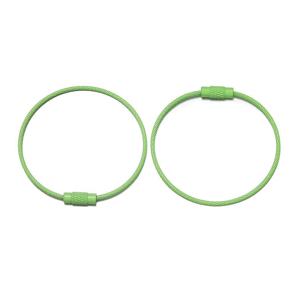 10pcs/Lot Colorful Iron Wire Keychain Cable Loop Screw Lock Rope Key Holder Keyring Key Chain Rings for Jewelry Making Supplies