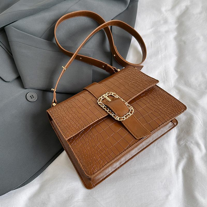 Neue Retro Achseltasche Lässige quadratische Tasche Handheld Ein Schulter Crossbody Lässige trendige Damentasche