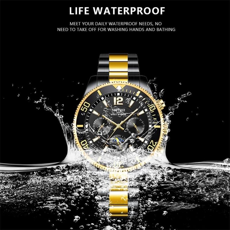 Mens Watches for Men Sport Waterproof Stainless Steel Quartz Watch Man Business Luminous Clock Relogio Masculino