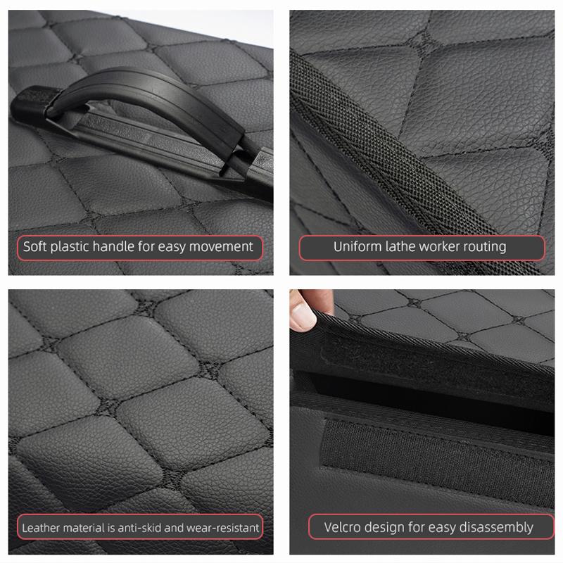 Leather Car Storage Box Trunk Organizer Bag Folding Tidying Bins For Mercedes Benz W205 W177 A Class W201 W220 GLC W203 CLA W213 Kk1