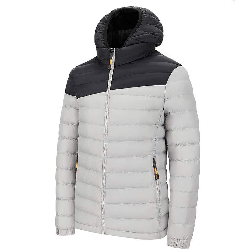 Neuer Herbst- und Winter-Baumwoll-Steppmantel für Herren, abnehmbare Kapuze, mehrfarbige Baumwoll-Steppkleidung für Herren