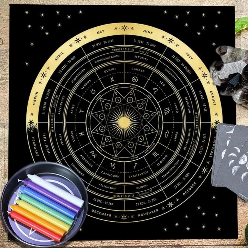 Board Game Pad Astrological Oracles Table Cover Card Mat Divinations Tablecloth