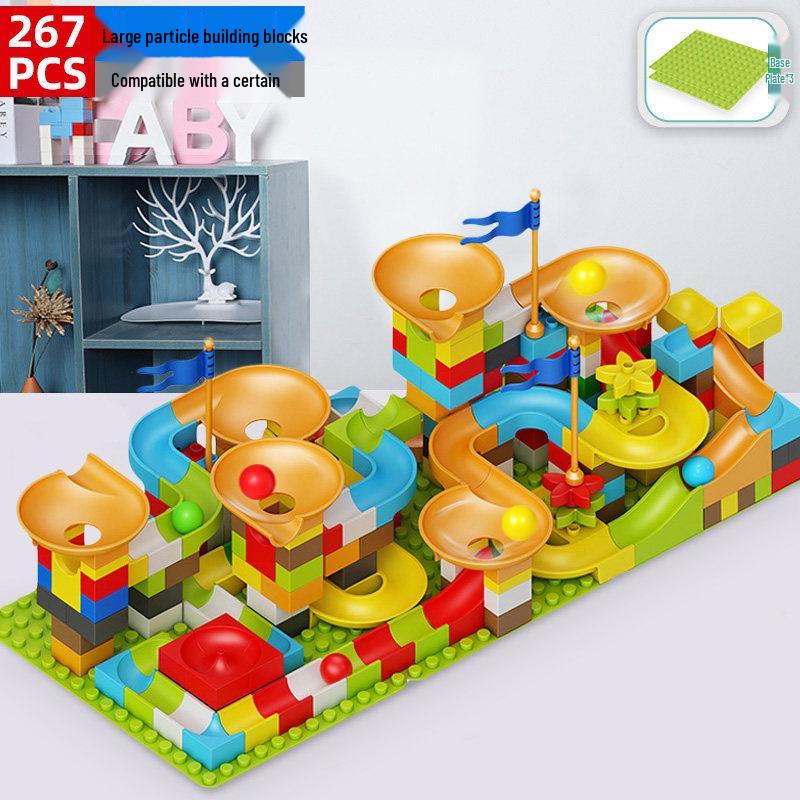 Children's Building Block Table: Educational Ball Track Puzzle Toy for Ages 3-6