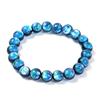 Sea Drop Glowing Firefly Glass Iriomote Blue 10mm Beads Bracelet Glass Beads Glow-in-the-dark [080bt-10-16]