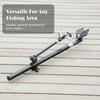 Stainless Steel Fishing Rod Holder with Silicone Head Luminous Telescoping