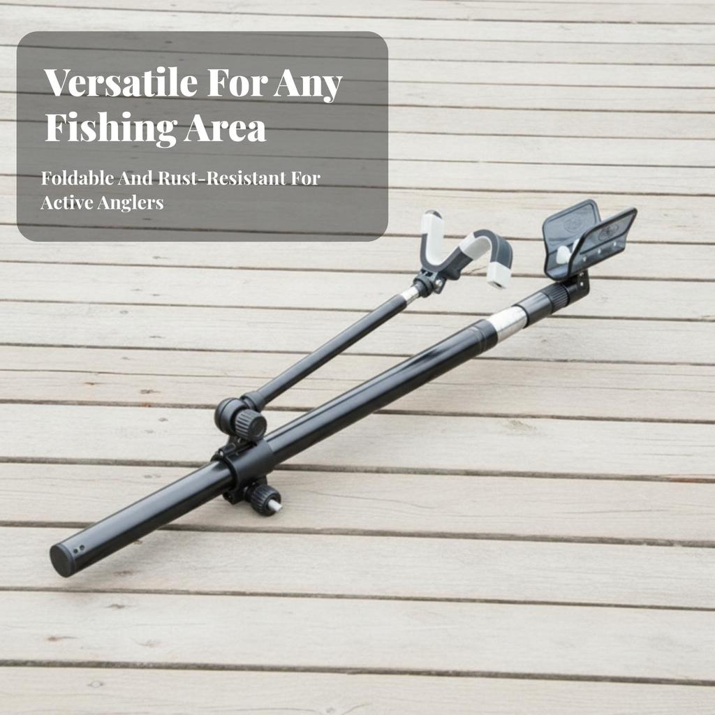 Stainless Steel Fishing Rod Holder with Silicone Head Luminous Telescoping