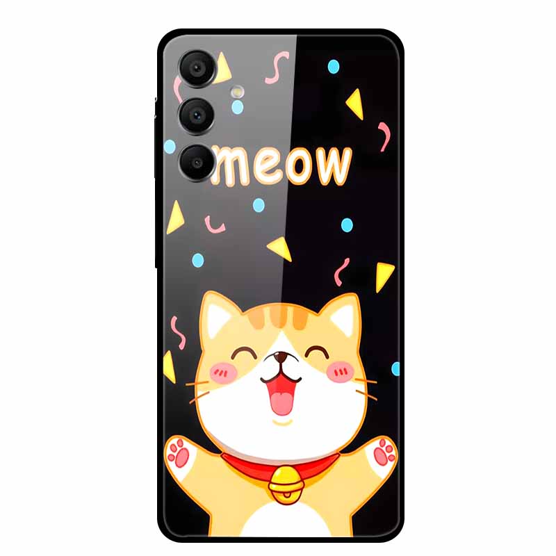 For Samsung Galaxy A16 5G Tempered Glass Case Back Cover Hard Phone Cases for SamsungA16 6.7" Fundas Fashion Protector New Coque