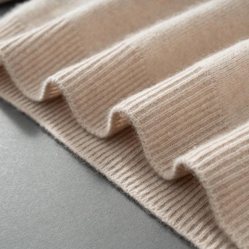 First-line Ready-to-wear Thickened V-neck Cashmere Sweater Loose Wool Knitting