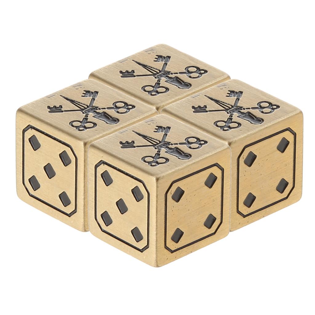 1PC Solid Polished Brass Dice 15mm 6 Sided Rounded Corners D6 Metal Cube Dice Poker Bar Board Game Dice RPG Props Gifts