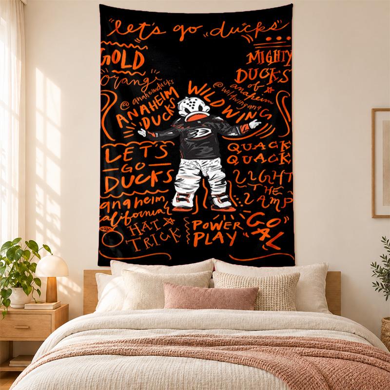 Anaheim Ducks Tapestry highquality for decorating living room bedroom dorm walls ideal as bedroom wallart orholiday gift