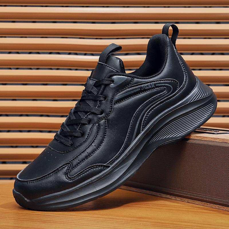Spring Autumn Mens Leather Casual Sneakers Men Black White Sneakers Cheap Plus Big Size 47 48 49 50 51 52 Dropshipping