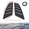 Universal ABS Plastic Car Air Intake Scoop Bonnet Hood Vent Front Hood Vent Fit For Ford Mustang 2015-2017 Panel Trim 2pcs