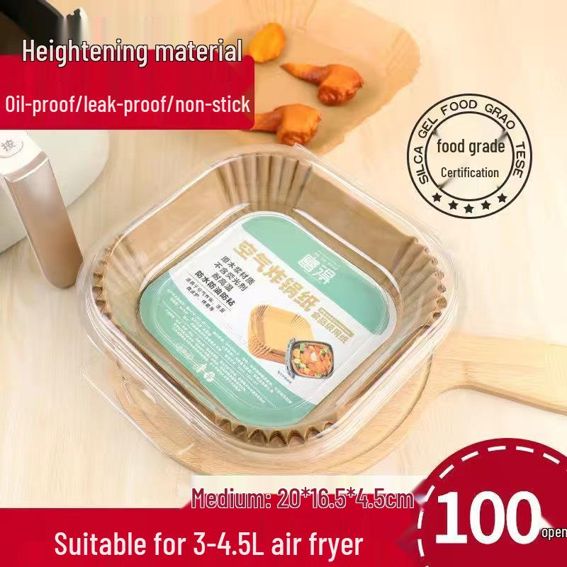 Air Fryer Oil Absorption Pad – High-Temp Resistant Silicone Baking Paper Separator.