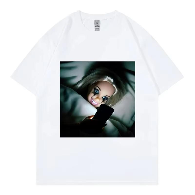 Disgusting Doll Face Funny Meme Graphic T Shirts High Quality Fashion Tshirt Unisex Women Casual Short Sleeve Tshirts S