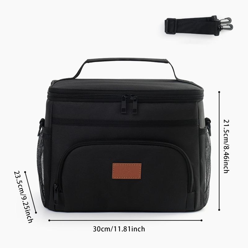 New Tote Cooler Lunch Bags Portable Outdoor Picnic Office School Insulation Bag with Shoulder Strap