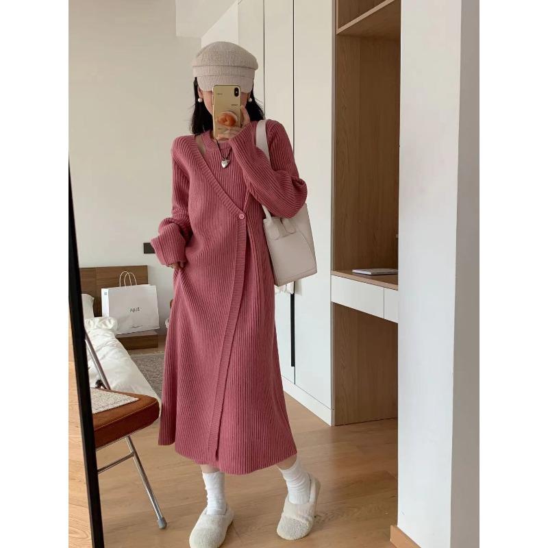 YYFS Moda damska Casual Jesień Zima Jednolity kolor Nadruk Długi rękaw O-Neck Swetry