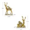 2 Pieces Reindeer Sculpture Animal Figure Elk Resin Statue Table Centerpiece Gift Cabinet Bookshelf