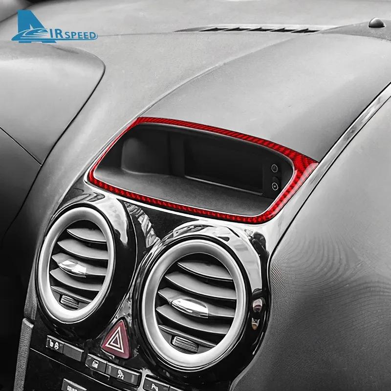 Real Soft Carbon Fiber Sticker For Opel Corsa 2007 2008 2009 2010 2011 2012 2013 2014 Car Central Control Outlet Time Screen