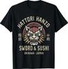 Hattori Hanzo Meč a Sushi Okinawa Japonsko Retro Dárek Tričko