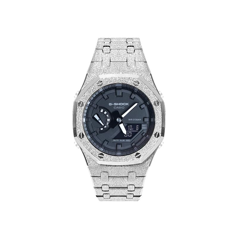 Casio Men Liquid Crystal/Analog Dual Display Series Black Watch GA-2100-7A-