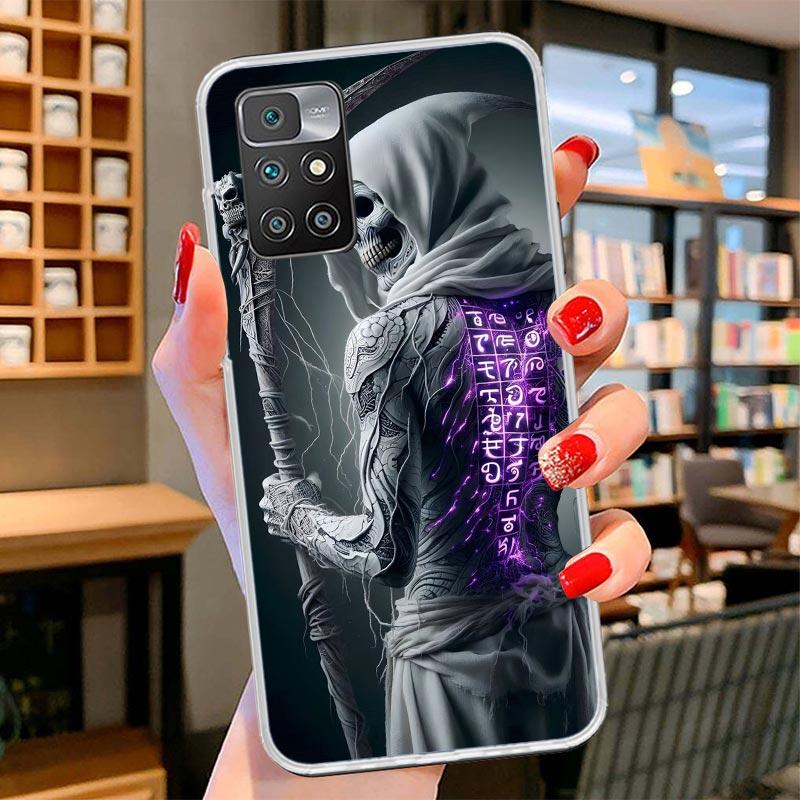 Death Grim Reaper Skull Scythe Phone Case For Xiaomi Poco F7 Ultra X7 X6 X5 Pro M7 Redmi 15C 15 13C 13 12C 12 10C 10 9A 9C 9T 9