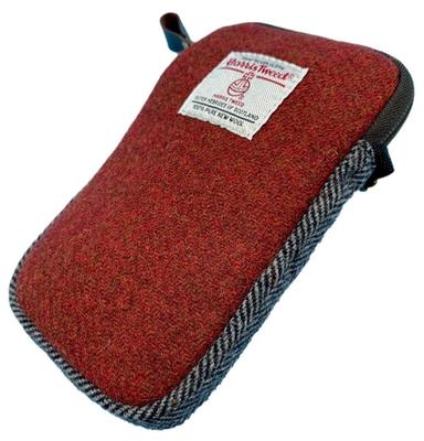 [nature et evoluer] Sac bandoulière pour smartphone en Tweed Harris et Laine recyclée WS2202 (pourpre)