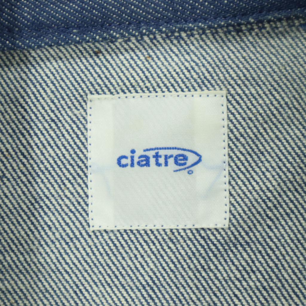 ciatre Long sleeve Full zip Denim Jacket L Blue Men's Used