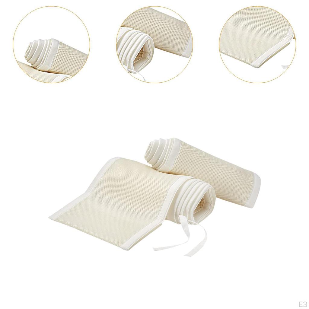 Baby Breathable Mesh Liner Bed Guard Supplies for Full Size Crib Protective Blue