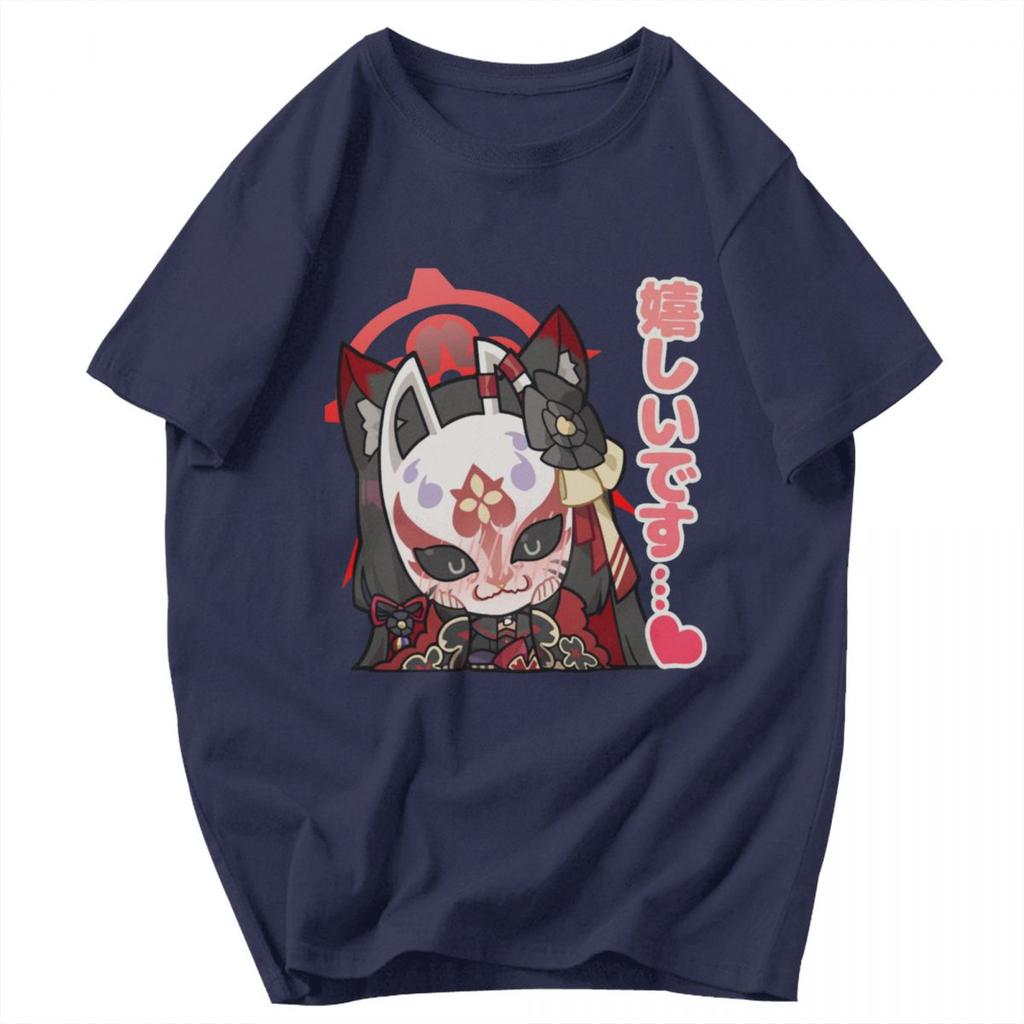 Men T Shirt Blue Archive Wakamo Japan Anime Unique Y2K Graphic Oneck Unisex Clothes T Shirts