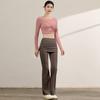 Yoga Set: Long Sleeve Sports Top with Built-in Bra, Slimming Fit, Beautiful Back Mesh for Pilates Training