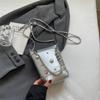 Trendy Chain Mini Crossbody Bag Women Fashion Colourful Diamond Pearl Phone Bag Lady Lipstick Coin Purse