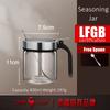 LFGB Certification High-borosilicate Glass Seasoning Jar Ultra Hard Fall Resistant Condiment Container Salt Pigs Sugar Server