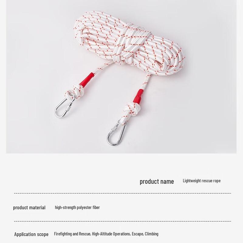 High-Altitude Safety Rope with Double Hooks