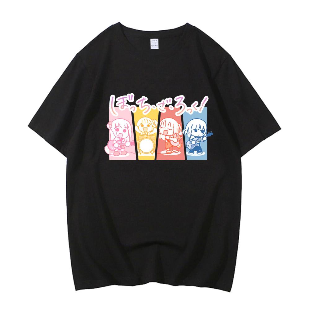 

Unisex Anime Cos BOCCHI THE ROCK Hitori Gotoh Ljichi Nijika Cotton Casual Short Sleeve Tees High Quality Streetwear S