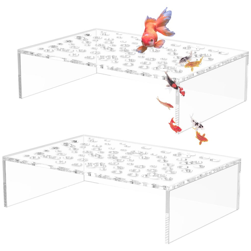 2/4Pcs Shrimp Breeding Cave Transparent Shrimp Tank Tunnel Aquarium Shrimp Hiding Cave Decorations for Fish Tanks Breeding Ponds