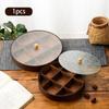 Divided Serving Tray Food Organizer Coffee Table Snack Platter with Compartment and Lid for Candy