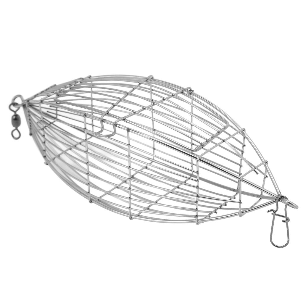 Fishing Bait Cage Stainless Steel Lure Cage Carp Fishing Trap Basket Feeder Holder for Shrimp Crab