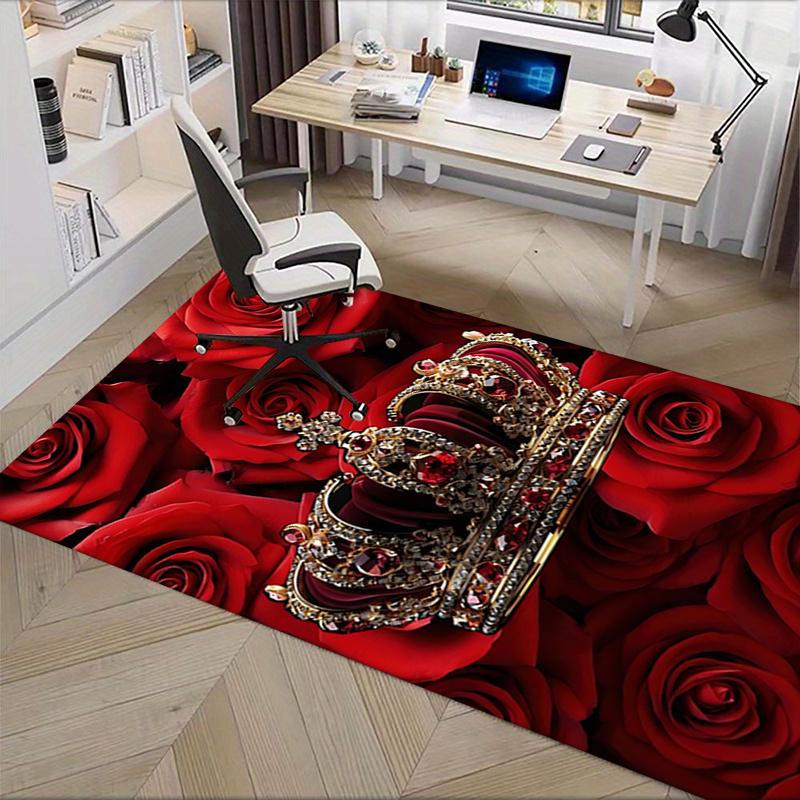 Royal Crown Chair Mat: Office Carpet, Oversized Rug for Home Decor, Sofa Mat, Gift Idea for Any Room