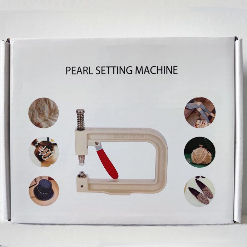 Portable Pearl Insetting Tool: DIY Hand Press Beading Machine with Four-Claw Design for Handmade Accessories