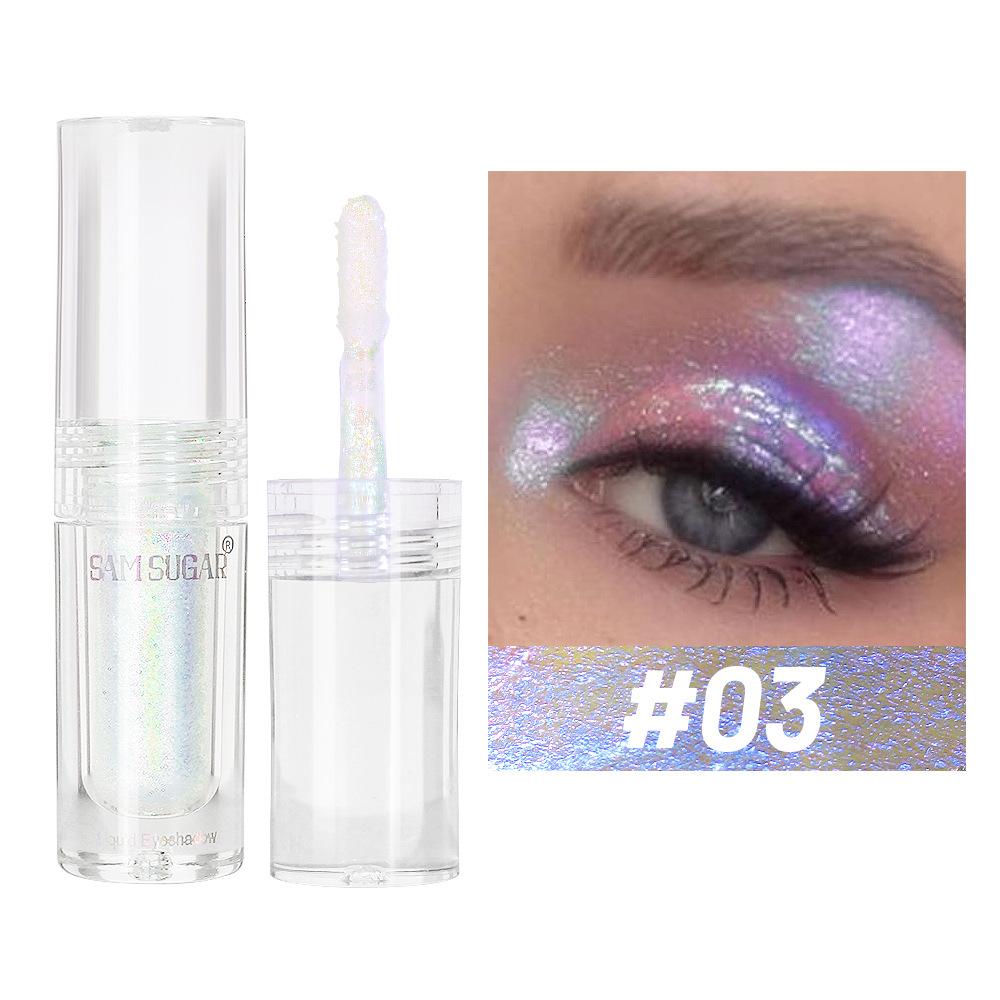 

SAM SUGAR Многофункциональные жидкие тени для век Хамелеон Жемчужные Водостойкие Хайлайтер Осветляющие Мелкий Шиммер Фестивальный Сценический Макияж