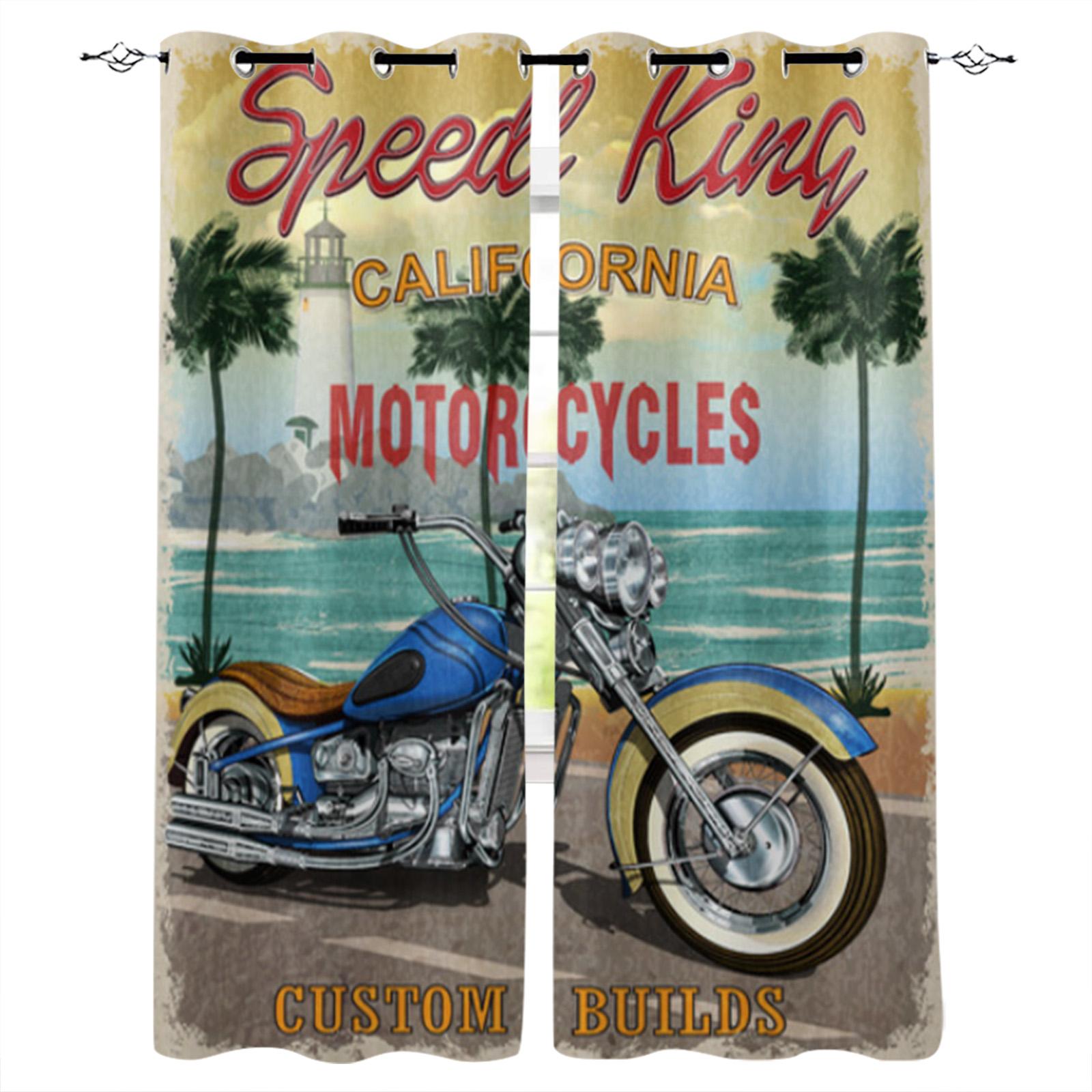 

Занавеска для спальни и кухни, винтажные классические антикварные автомобильные ретро оконные шторы для гостиной, декоративные предметы 135W x 60H(cm)