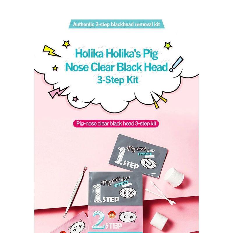 HOLIKA HOLIKA - Pig Clear Black Head 3-Step Kit Bundle Set