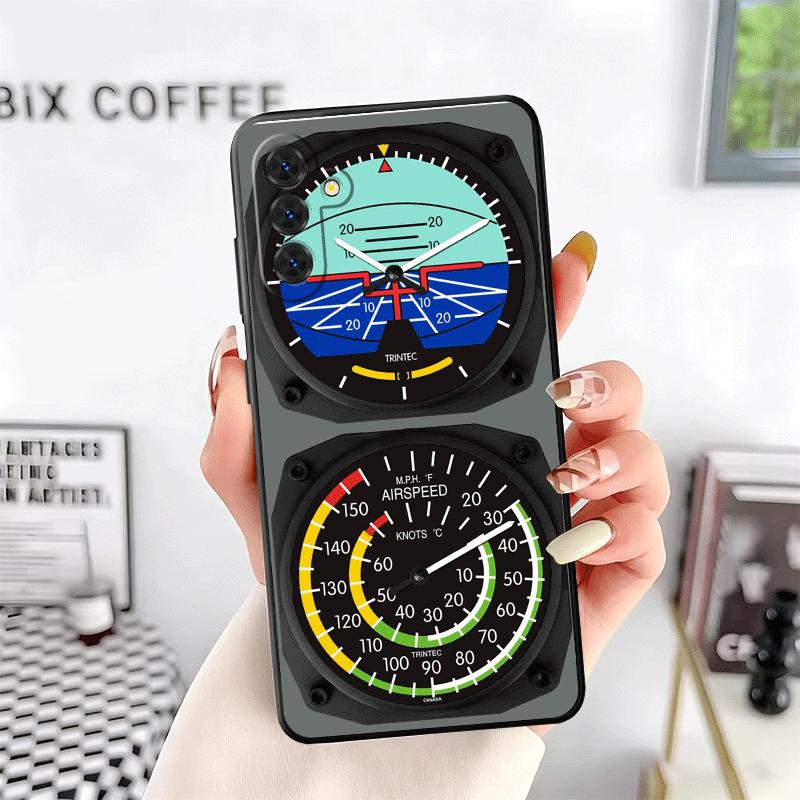 Aircraft Instrument Cockpit Radar Soft Phone Case for Samsung A17 A37 A57 A16 A26 A36 A56 A15 A25 A35 A55 A14 A24 A34 A54 A13 A2
