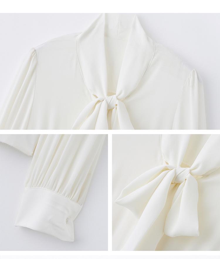 2025 Frühling & Herbst High-End Mode Zweiteiler: Schnürhemd mit langen Ärmeln & Weitbeinige Hose Set