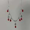 Gothic Spider Pendant Necklace With Geometric Zinc Alloy Chain For Party Wear