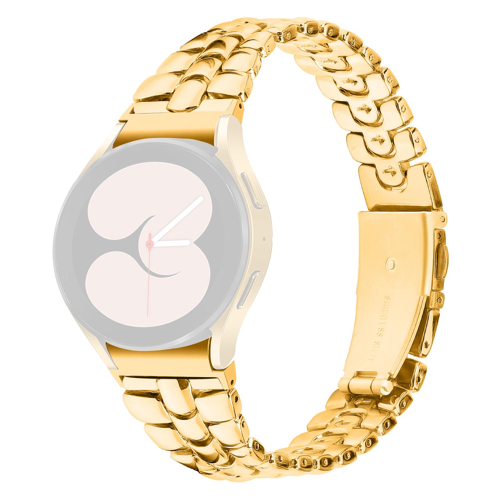 

For Samsung Galaxy Watch6 40mm/44mm/Watch6 Classic 43mm/47mm Metal Watch Strap Seamless Slim Watch Band Gold