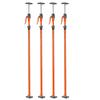 Cabinet Jack Support Pole, 4-Pack, 125-291 cm Steel Telescopic Quick Support Rod, Adjustable 3rd Hand System up to 90 kg Capacity for Installing