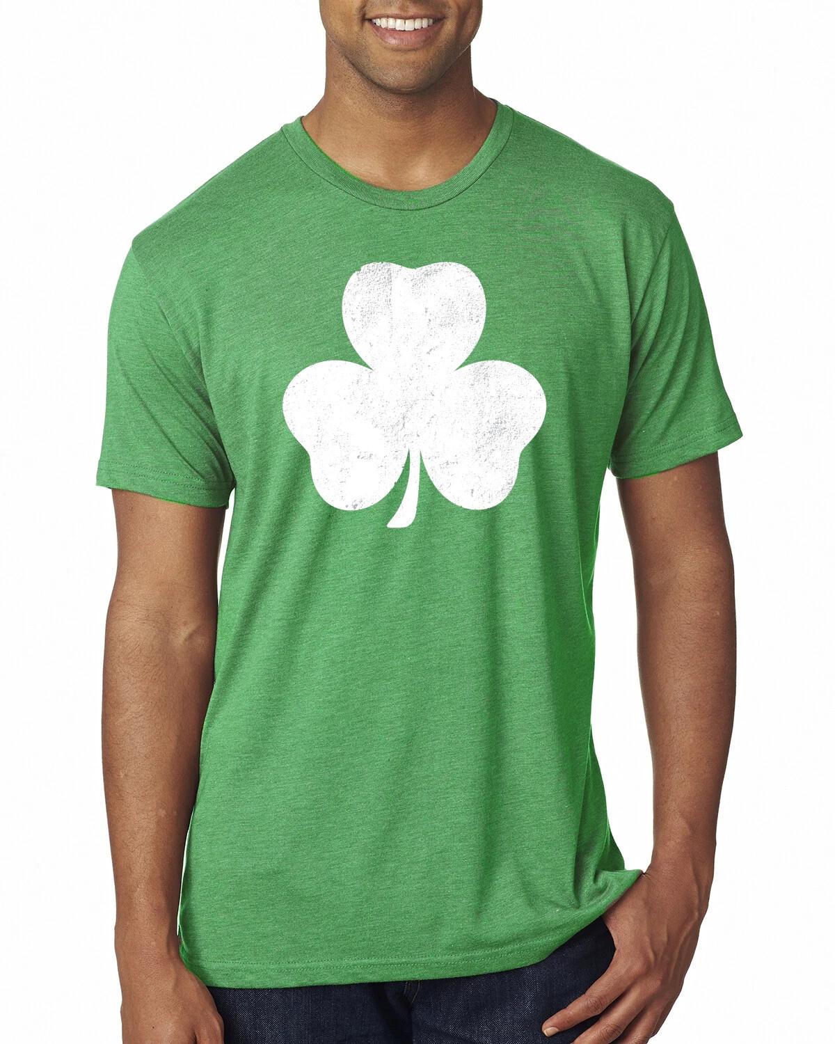 Vintage Distressed St Paddys Day Shamrock St Patricks Day Men Premium T- Shirt M