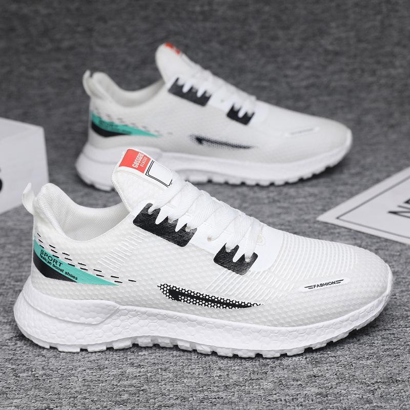 

Men s early autumn new breathable mesh sneakers fly-woven casual shoes trendy running shoes versatile casual shoes 44
