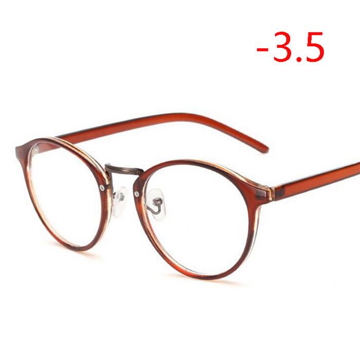 Retro Runde Brille Männer Frauen Ultraleicht Myopie Brillen Myopiebrillen fertig -1 -1,5 -2 -2,5 -3 -3,5 -4 -4,5 -5 -6